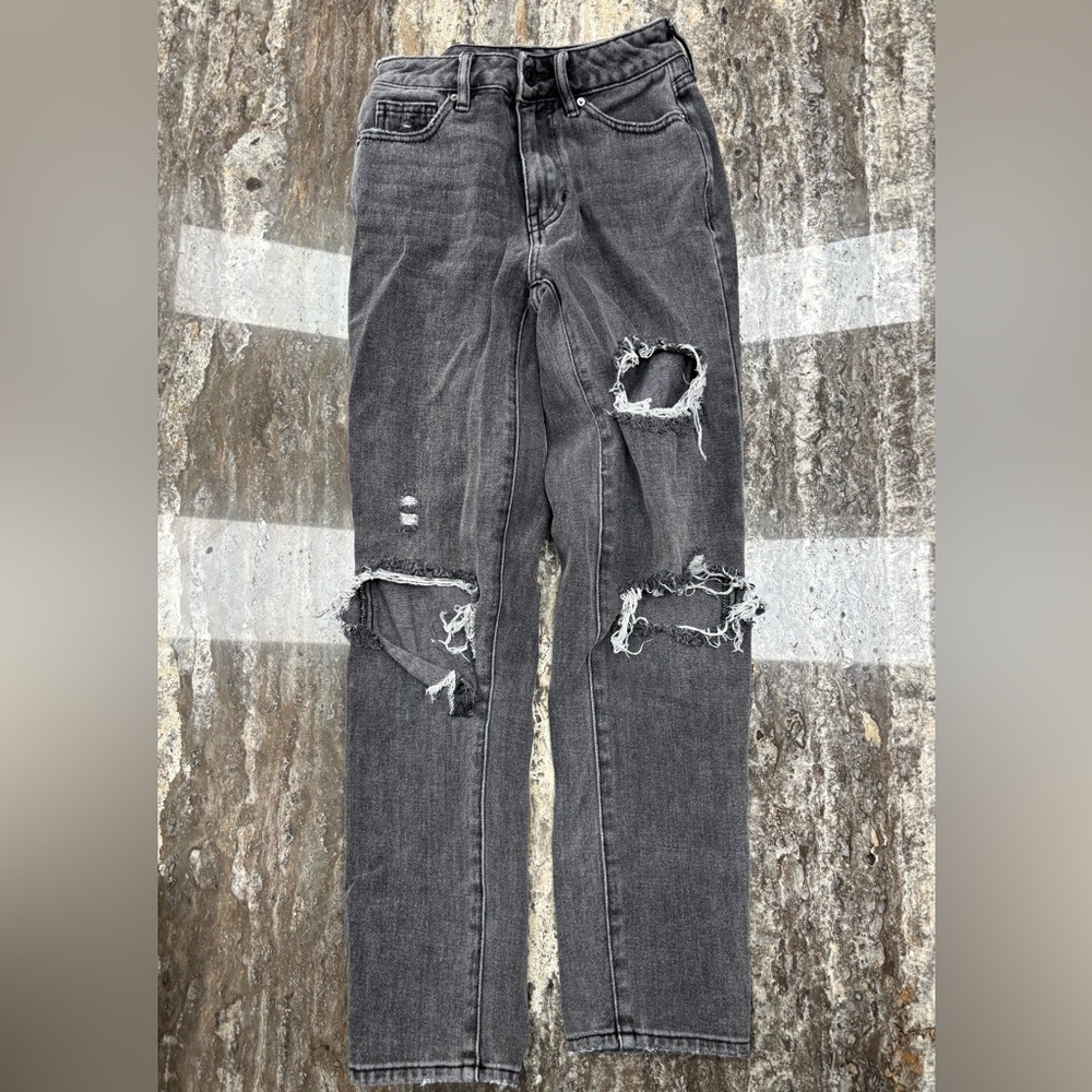 PacSun Gray Ripped Skinny Jeans